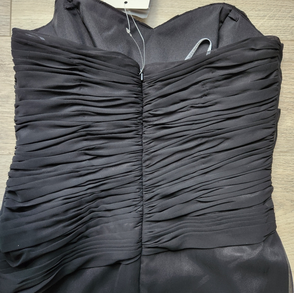 Belsoie Jasmine L1009 Black Dress Womens 12 Bridesmaid Strapless Gown - Picture 10 of 16